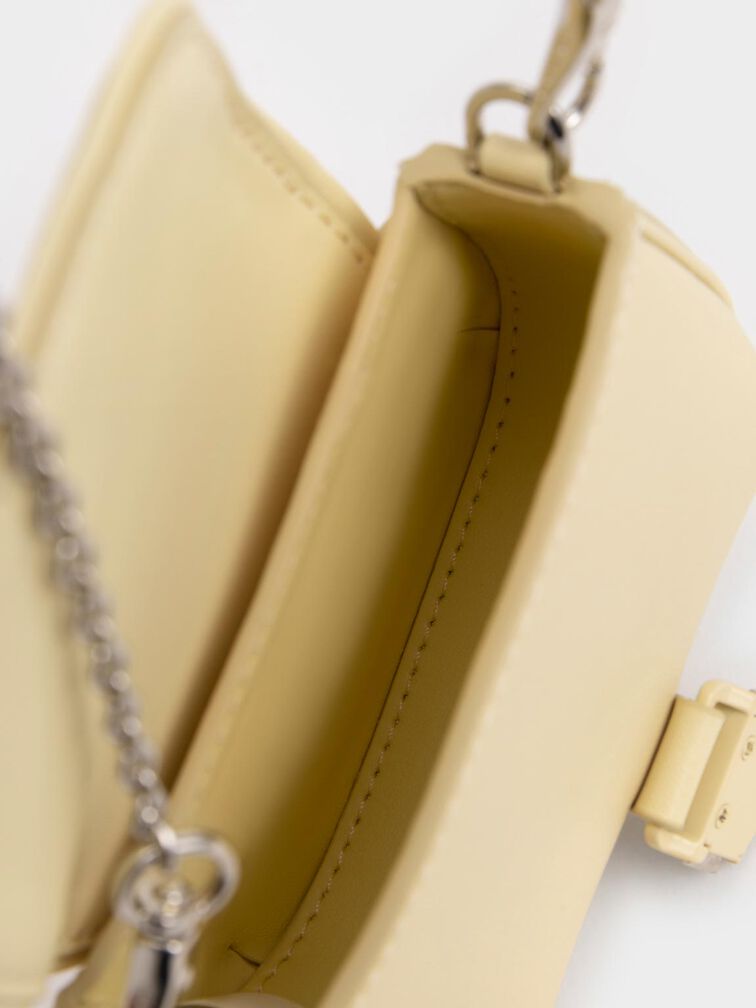 Zetta Belt Buckle Mini Bag, Butter, hi-res