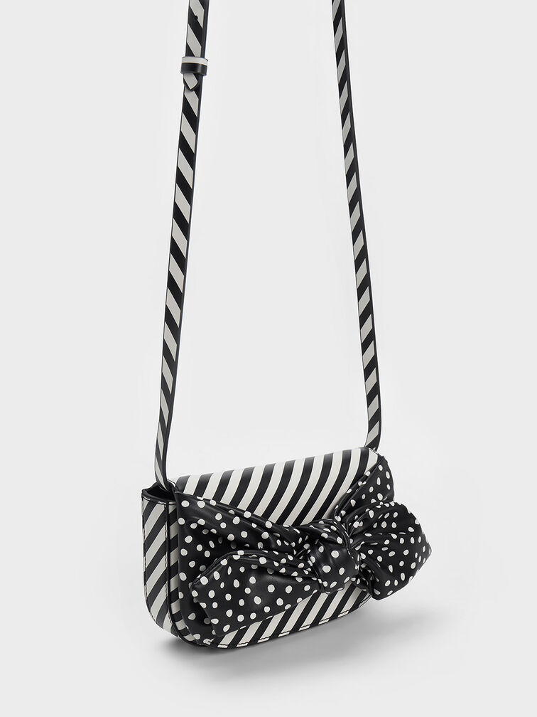 Bow Printed Crossbody Bag, Multi, hi-res