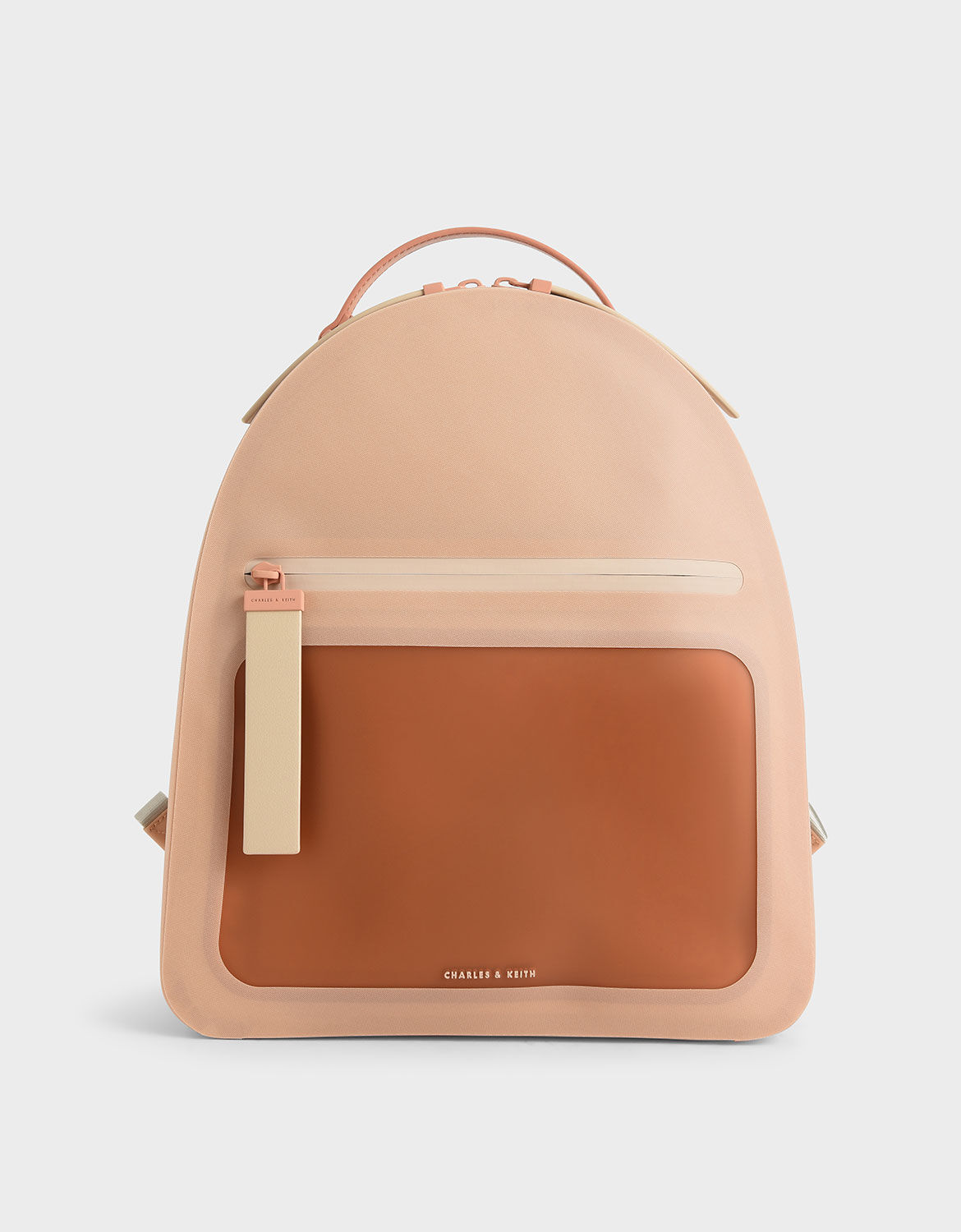 Nude Front Zip Backpack | CHARLES