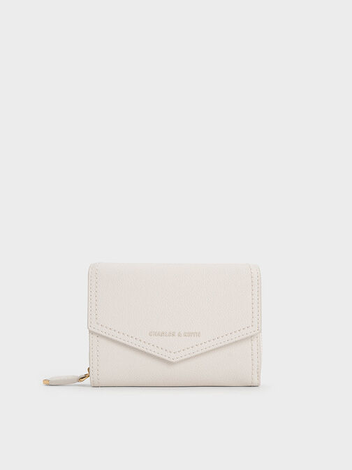 Stitch Trim Envelope Wallet, Cream, hi-res