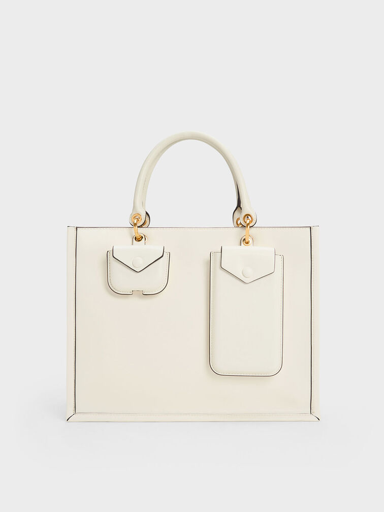 Amber Multi-Pouch Tote Bag, White, hi-res