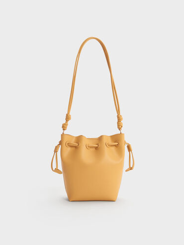 Hanya Drawstring Bucket Bag, Butterscotch Yellow, hi-res