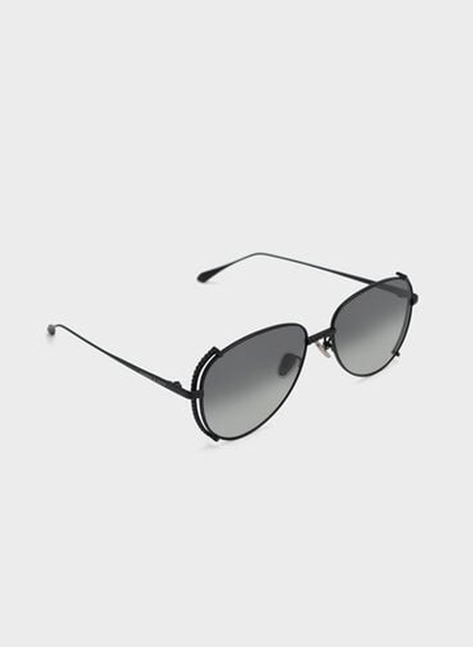 Gafas de Sol Aviador con Estructura Metálica y Pedrería, Negro, hi-res