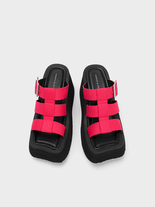 IIsa Flatform Gladiator Sandals, Fuchsia, hi-res