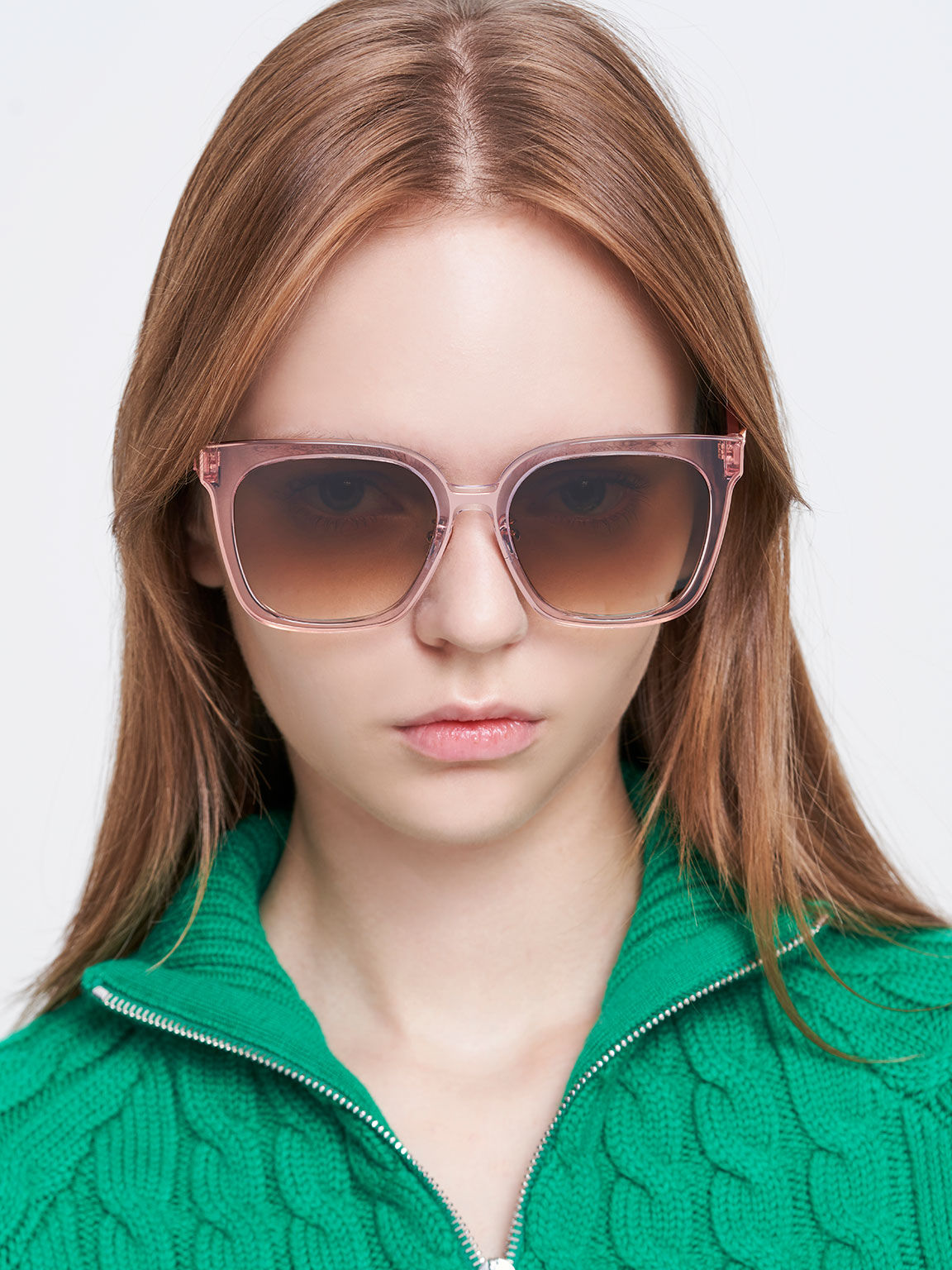 Pink hot sale acetate sunglasses