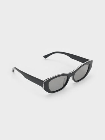 Daenerys Cat-Eye Sunglasses, Noir, hi-res
