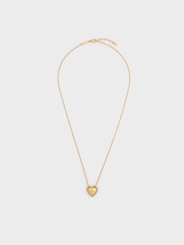 Annalise Heart Necklace, Gold, hi-res