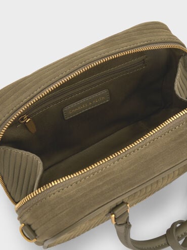 Sianna 燈芯絨托特包, 深橄欖綠, hi-res