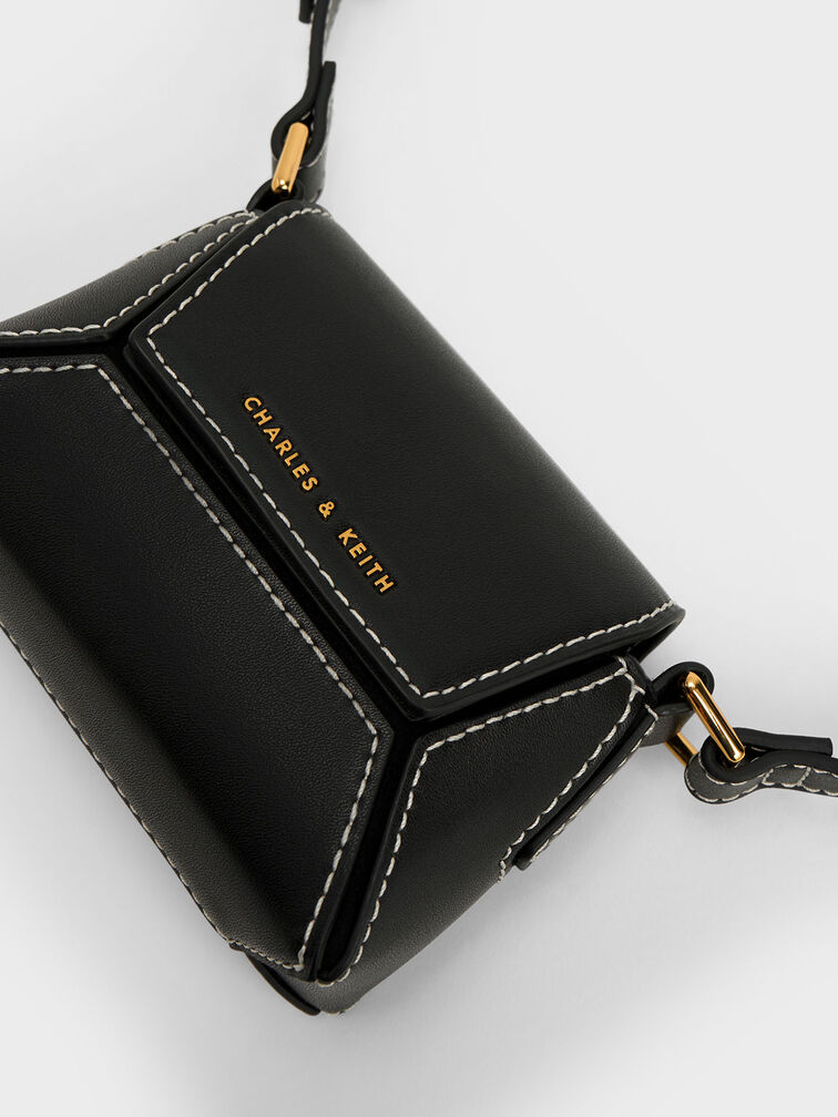 Minibolso geométrico Nasrin, Negro, hi-res