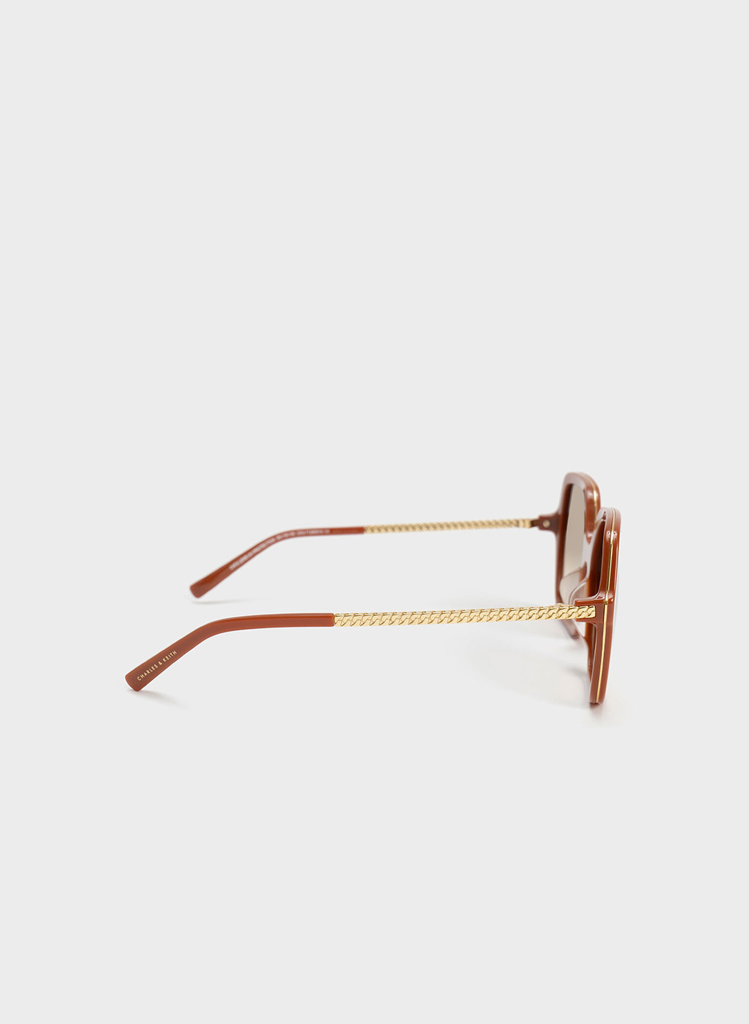 Gafas de sol de mariposa con montura trenzadas de acetato, Arcilla, hi-res