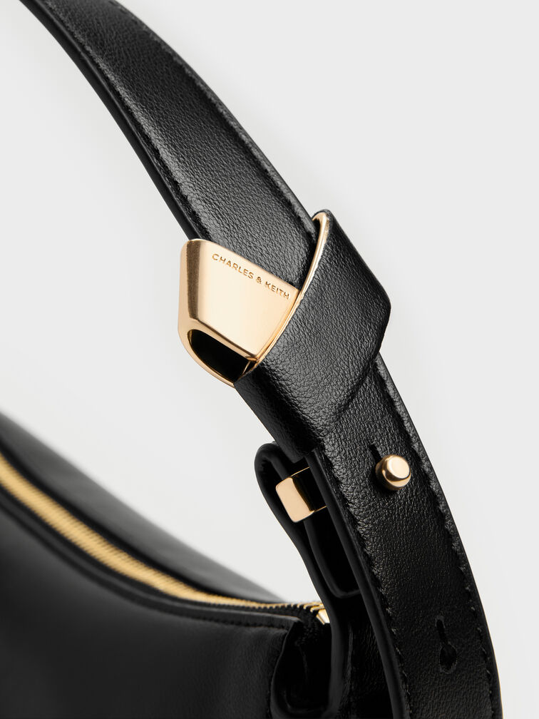 Zephyr Hobo Bag, Black, hi-res