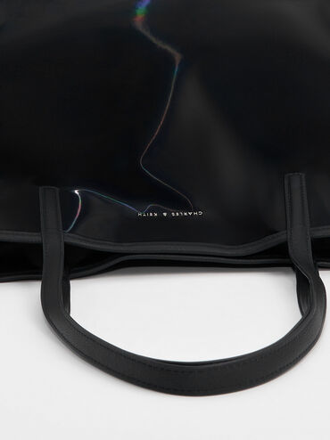Bolso tote reversible Sianna efecto arrugado, Noir, hi-res