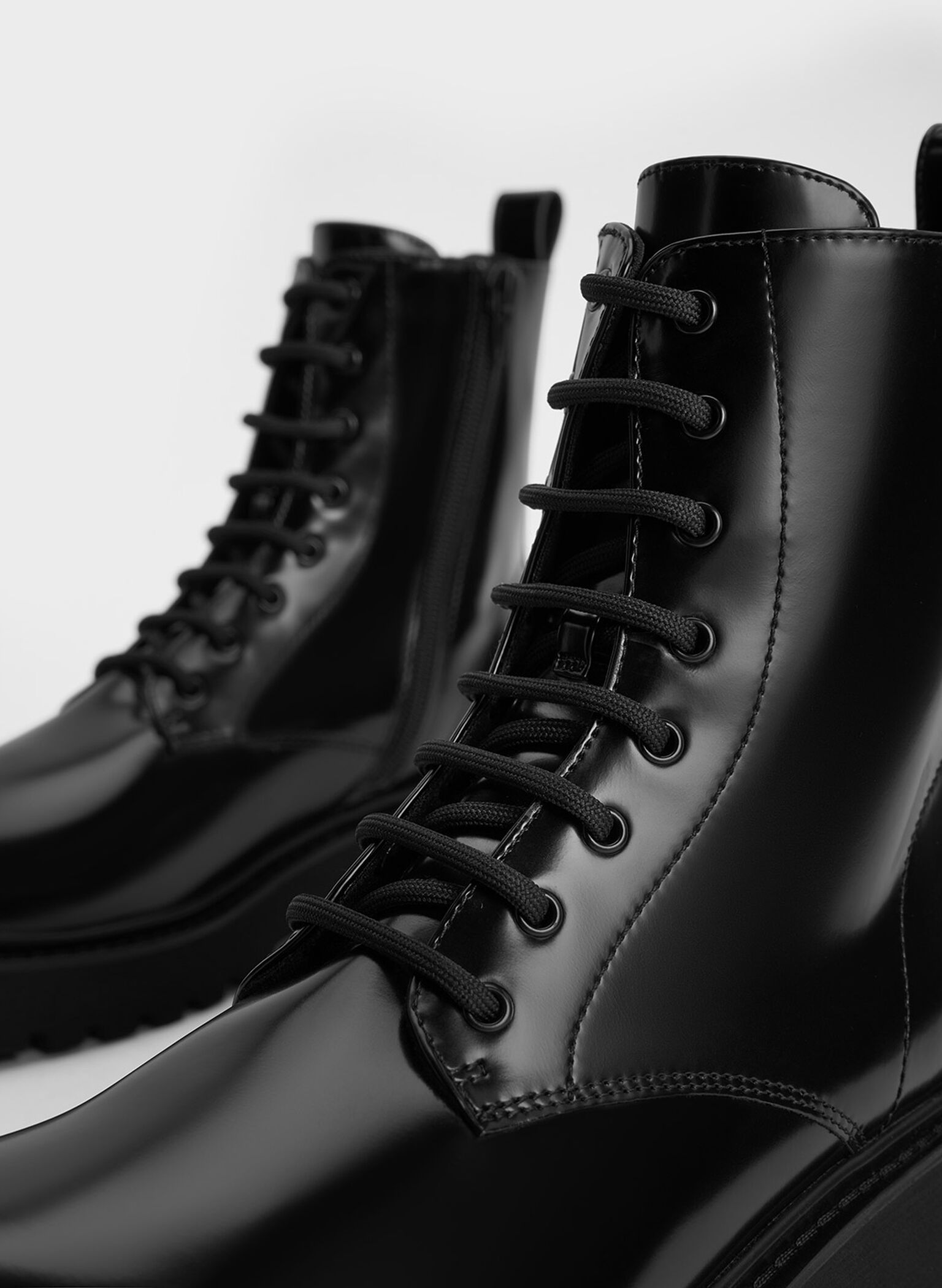 Lace-Up Ankle Boots, Black Box, hi-res