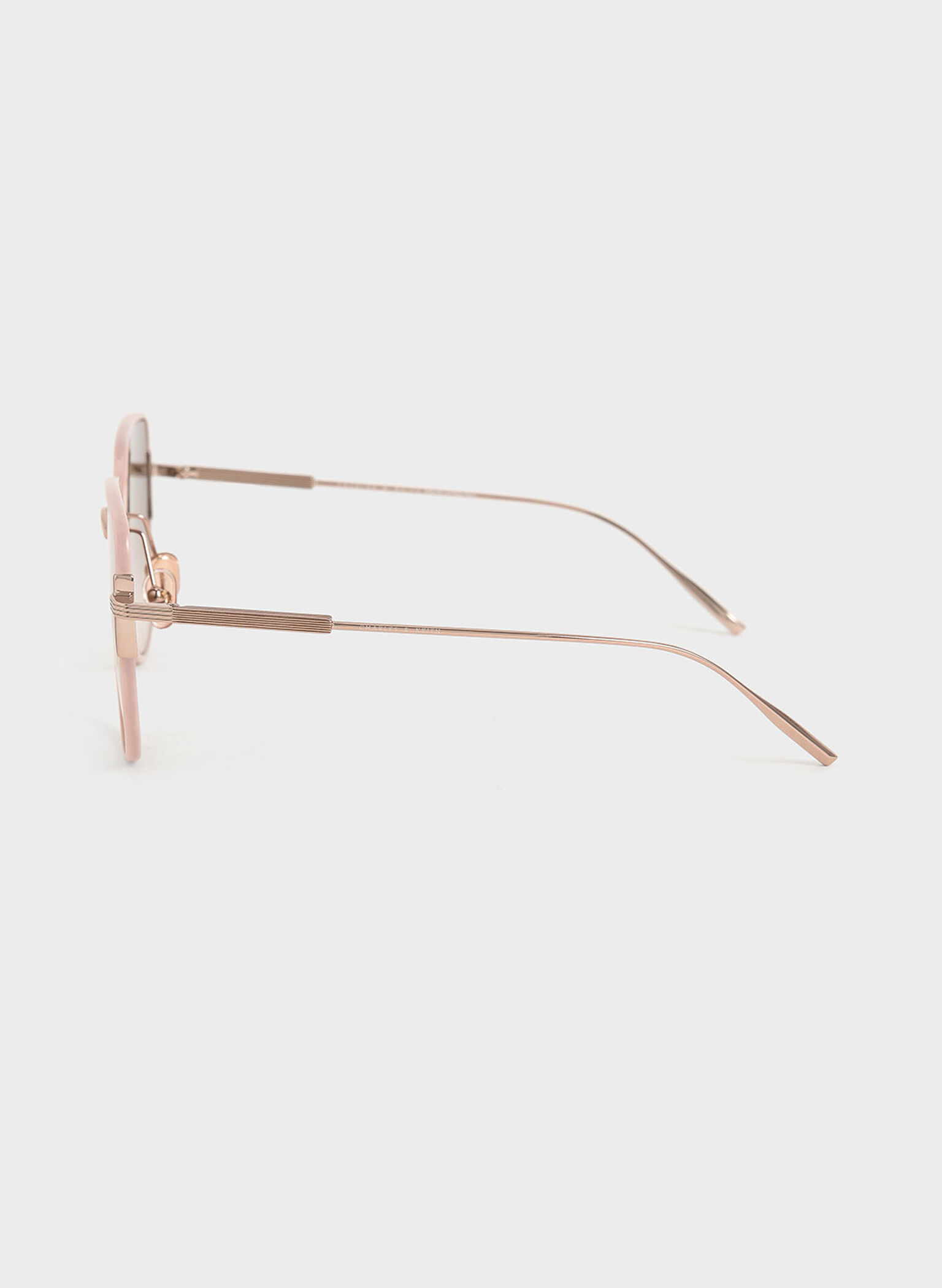 Seraphina Panelled Temples Butterfly Sunglasses, Pink, hi-res