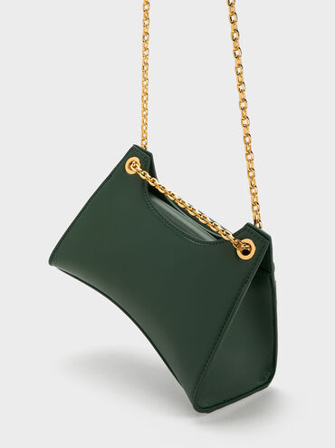 Eudora Sculptural Bag, Dark Green, hi-res