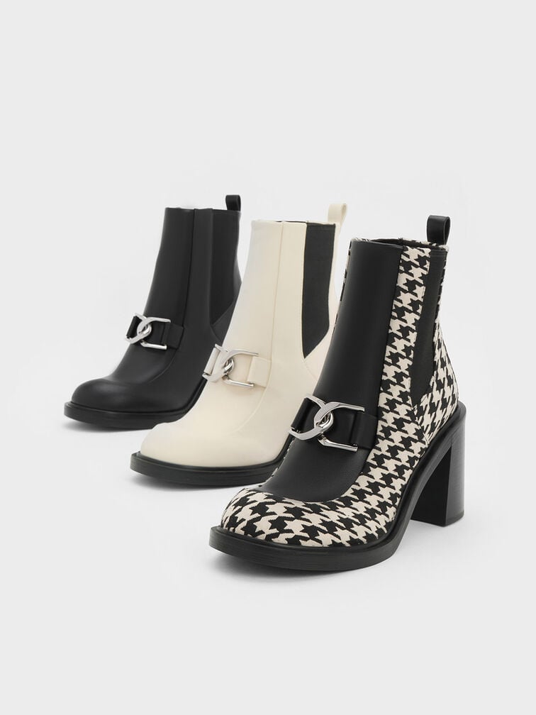 Gabine Block Heel Ankle Boots, Black, hi-res