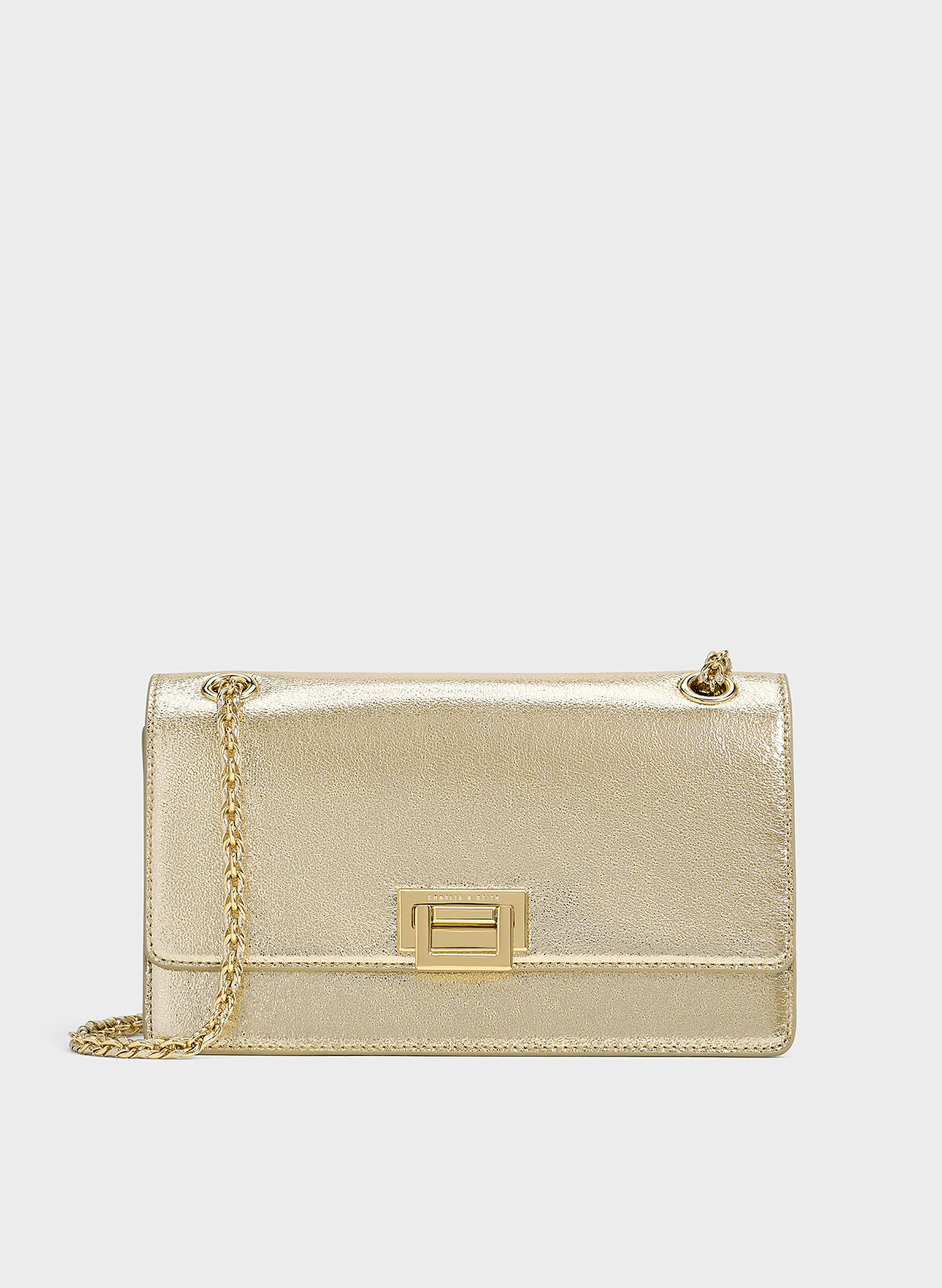 Everline Glittered Braided-Strap Shoulder Bag, Gold, hi-res