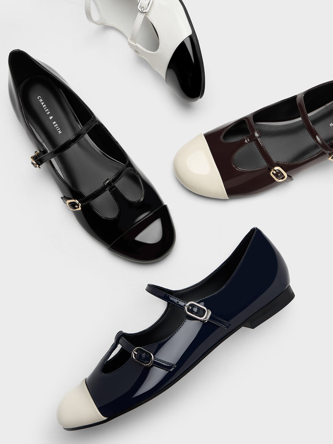 Double strap mary jane shoes top
