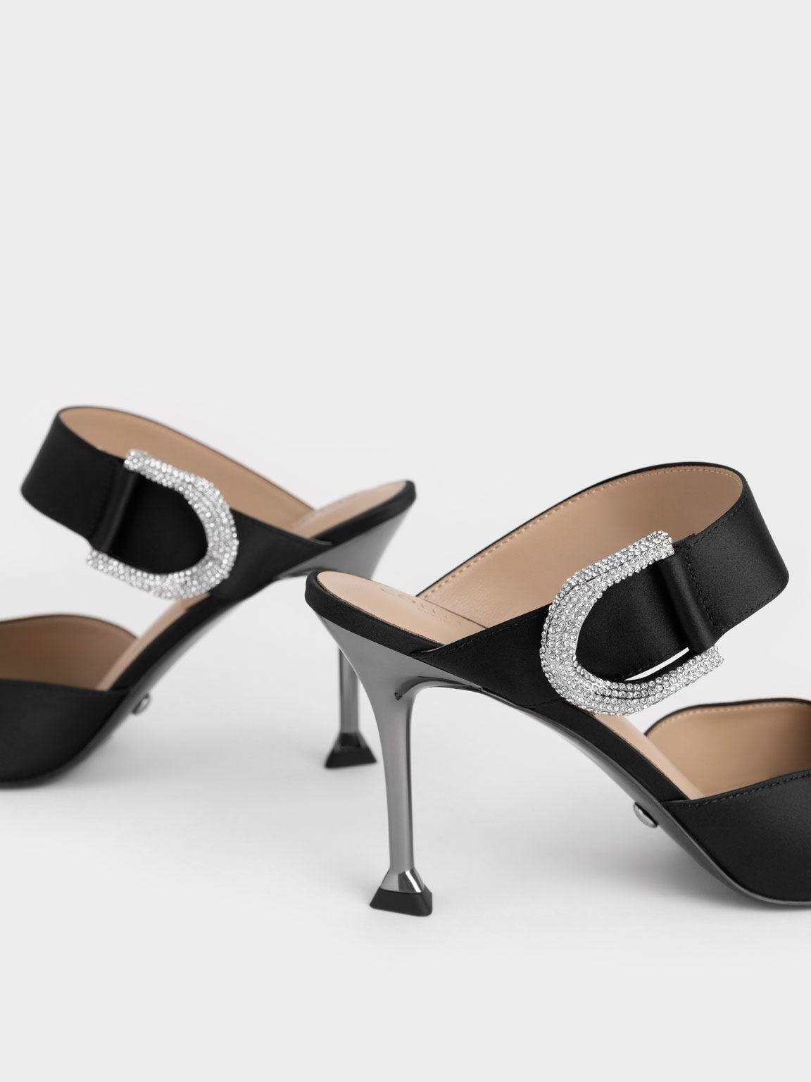 Gabine Recycled Polyester Mules, Black, hi-res