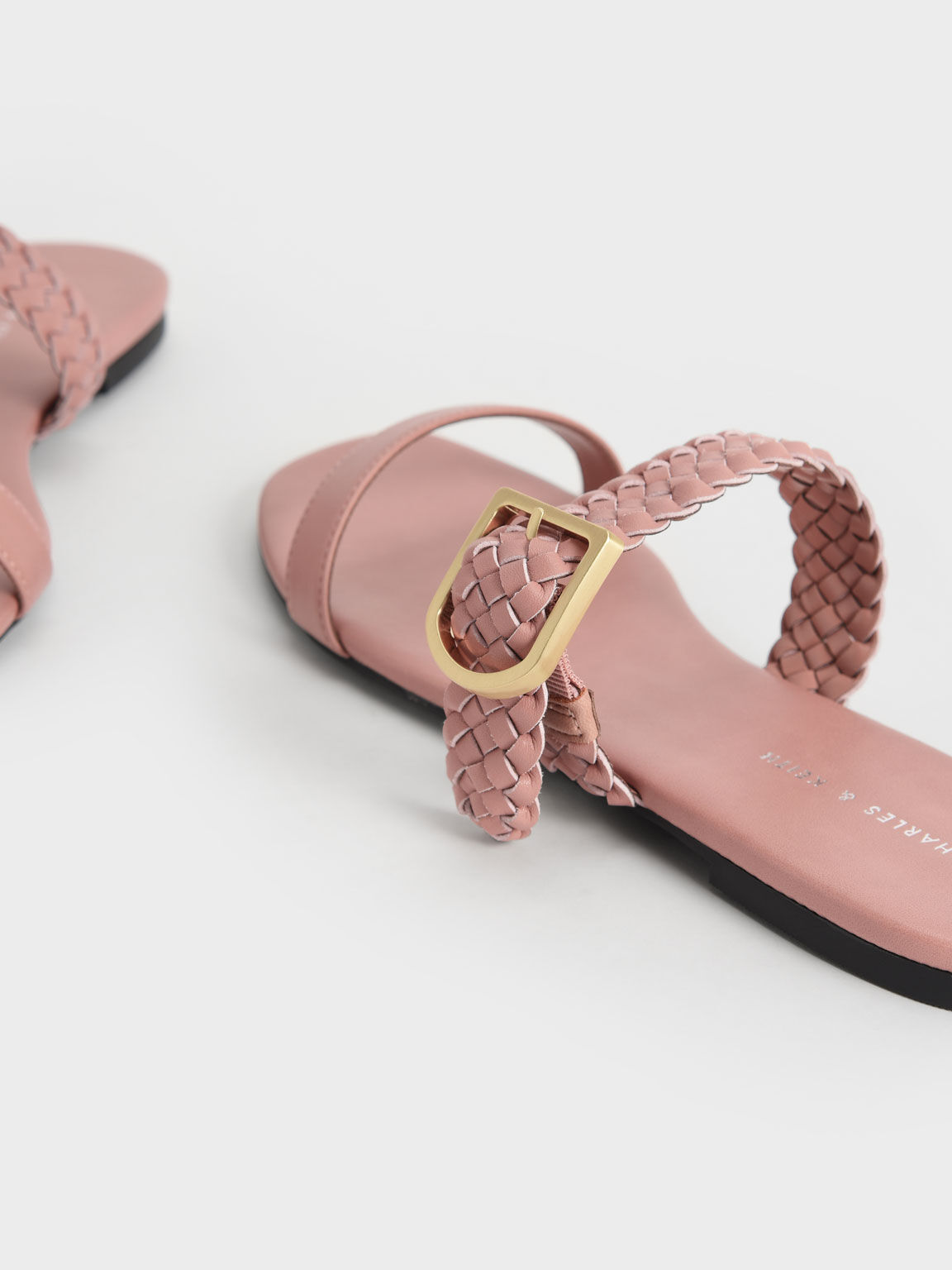 編織帶拖鞋, 粉紅色, hi-res