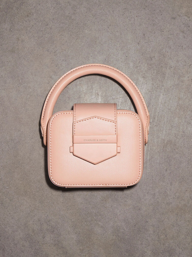 Mini Vertigo Boxy Top Handle Bag, Pink, hi-res