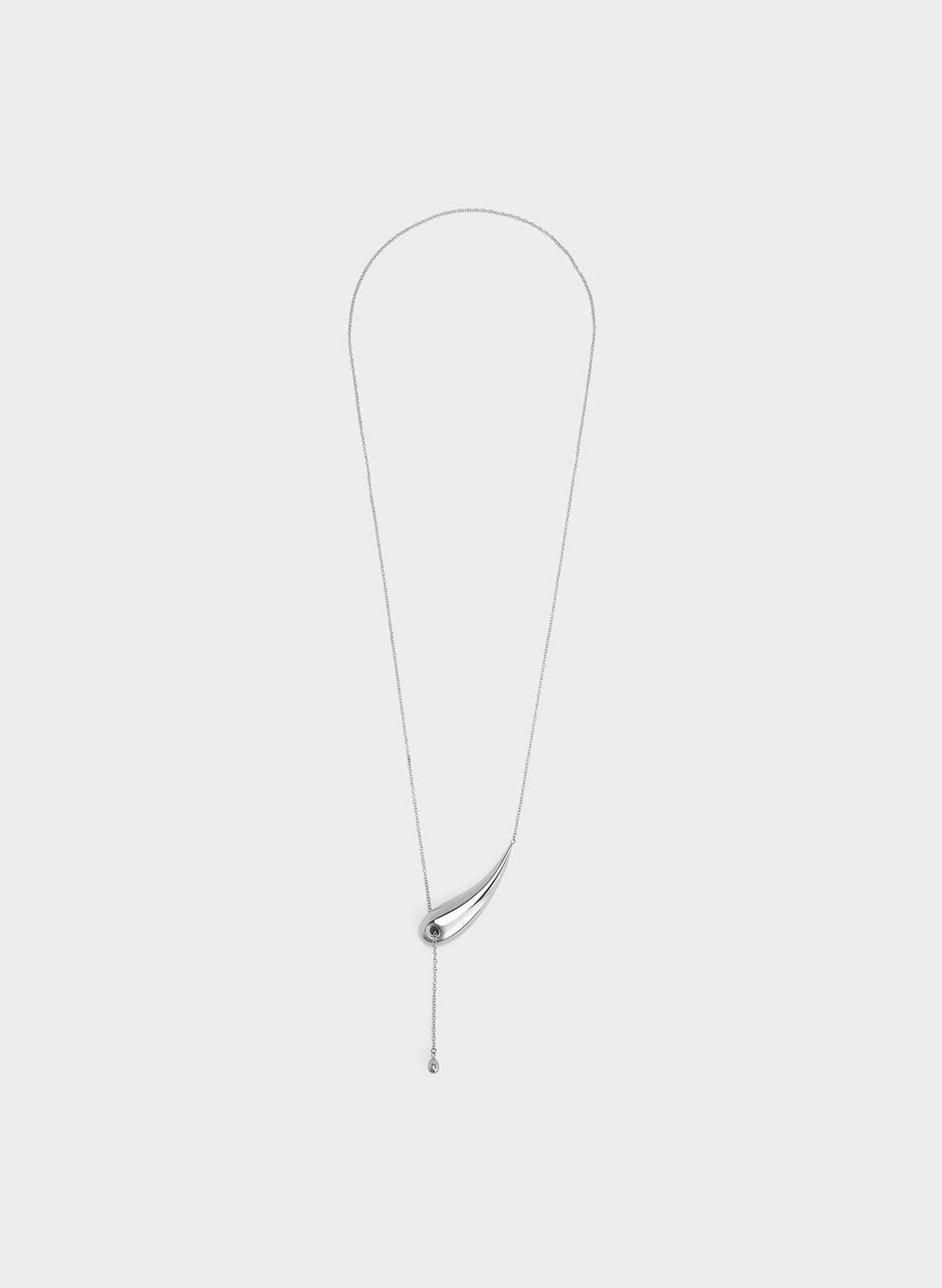 Eimear Sculptural Asymmetrical Necklace, Silver, hi-res