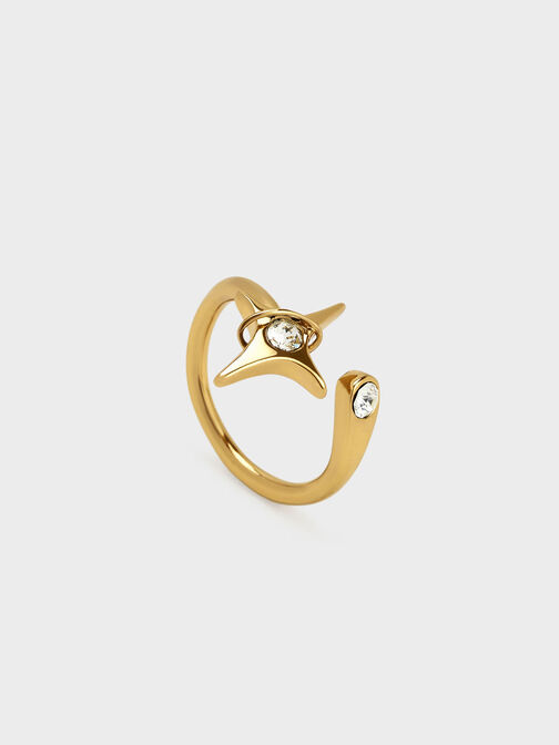 Estelle Star Crystal Ring, Gold, hi-res