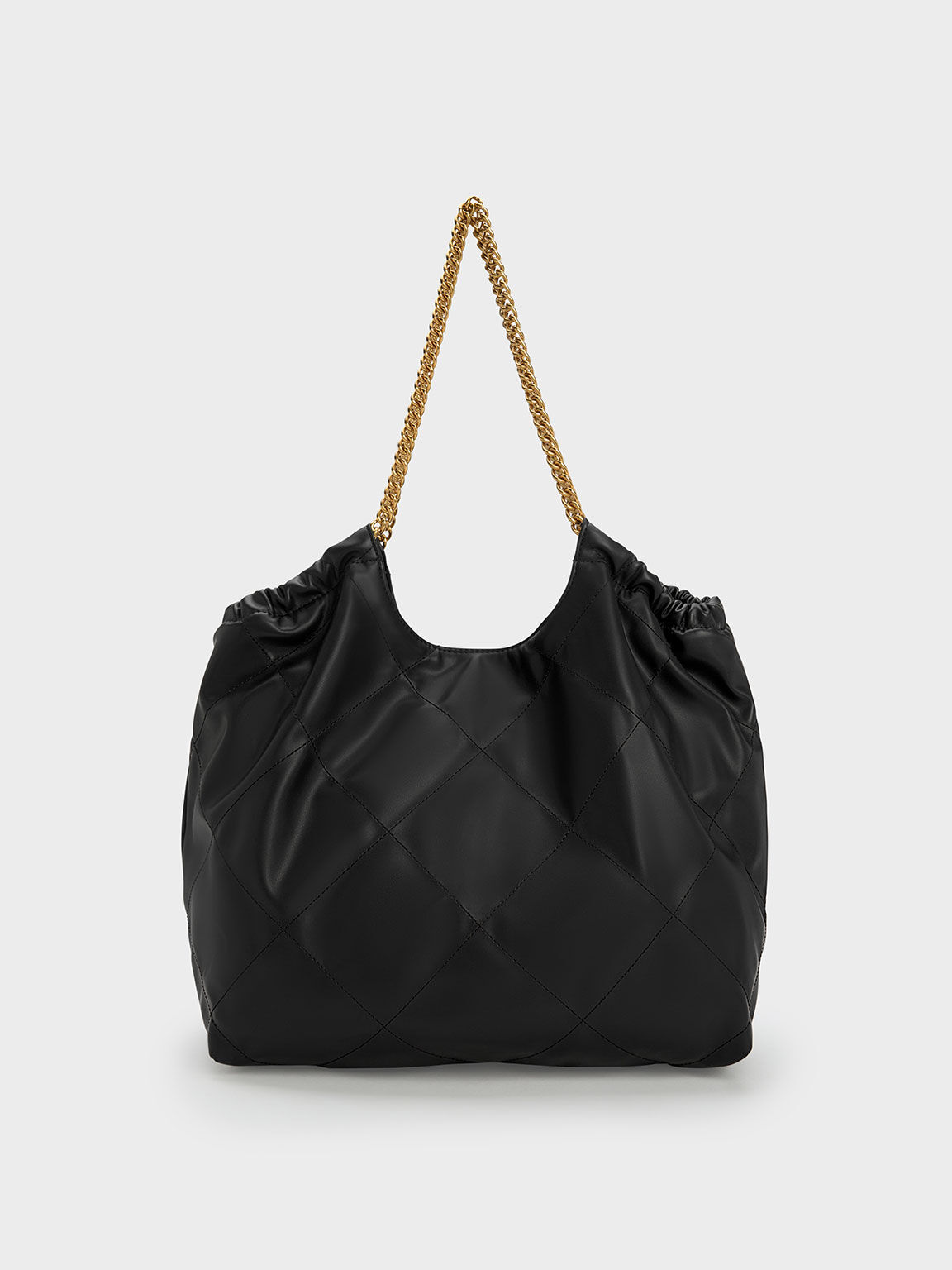 Braided Handle Tote Bag, Black, hi-res