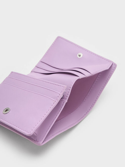 Quilted Mini Short Wallet, Lilac, hi-res