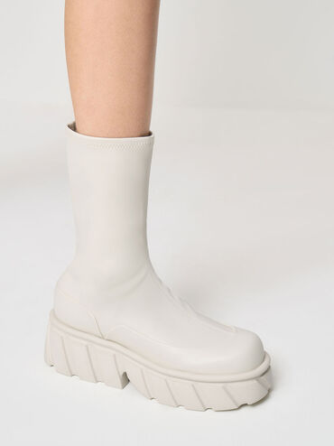 Aberdeen Platform Boots, Cream, hi-res