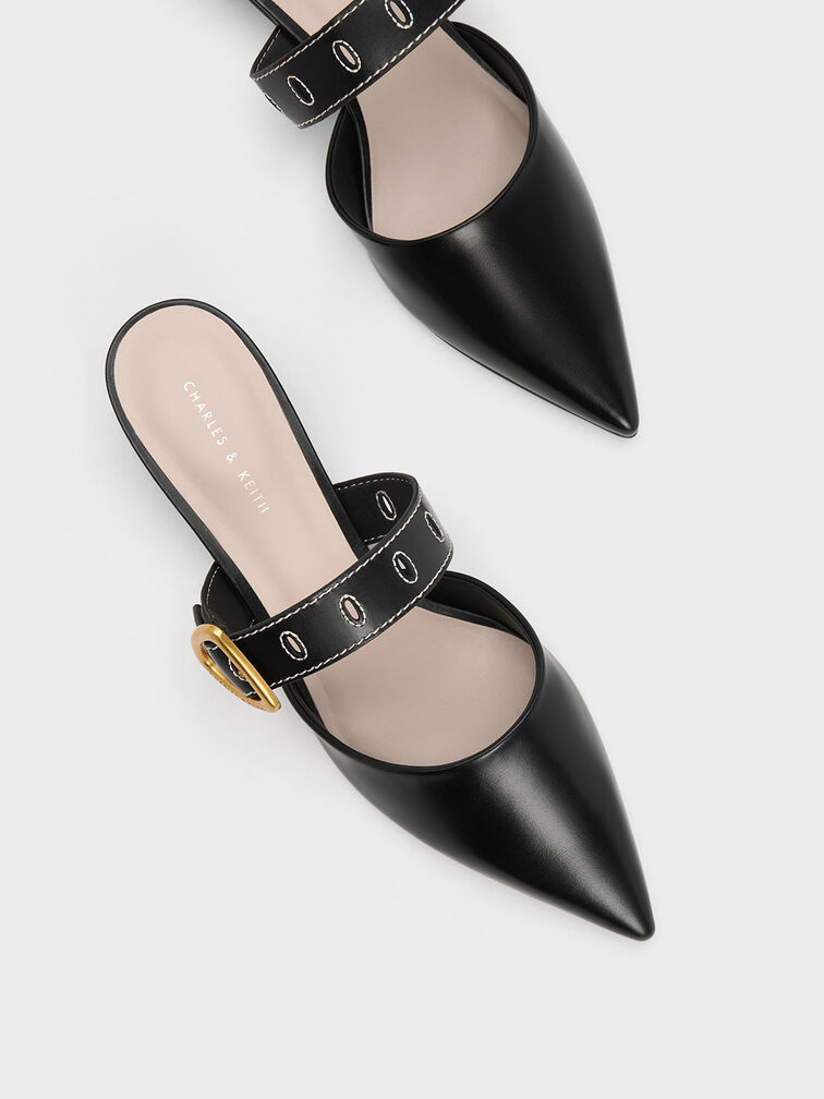 Chalk Sepphe Grommet Slingback Pumps - CHARLES & KEITH QA