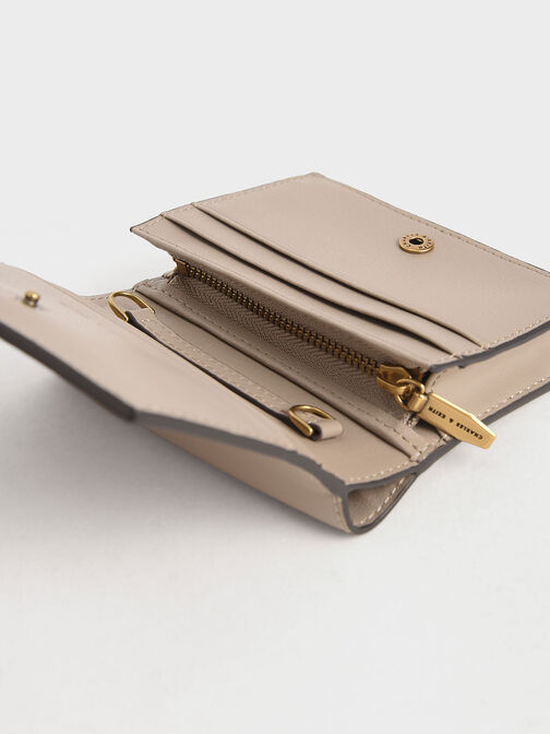 Daisy Bi-Fold Small Wallet, Sand, hi-res