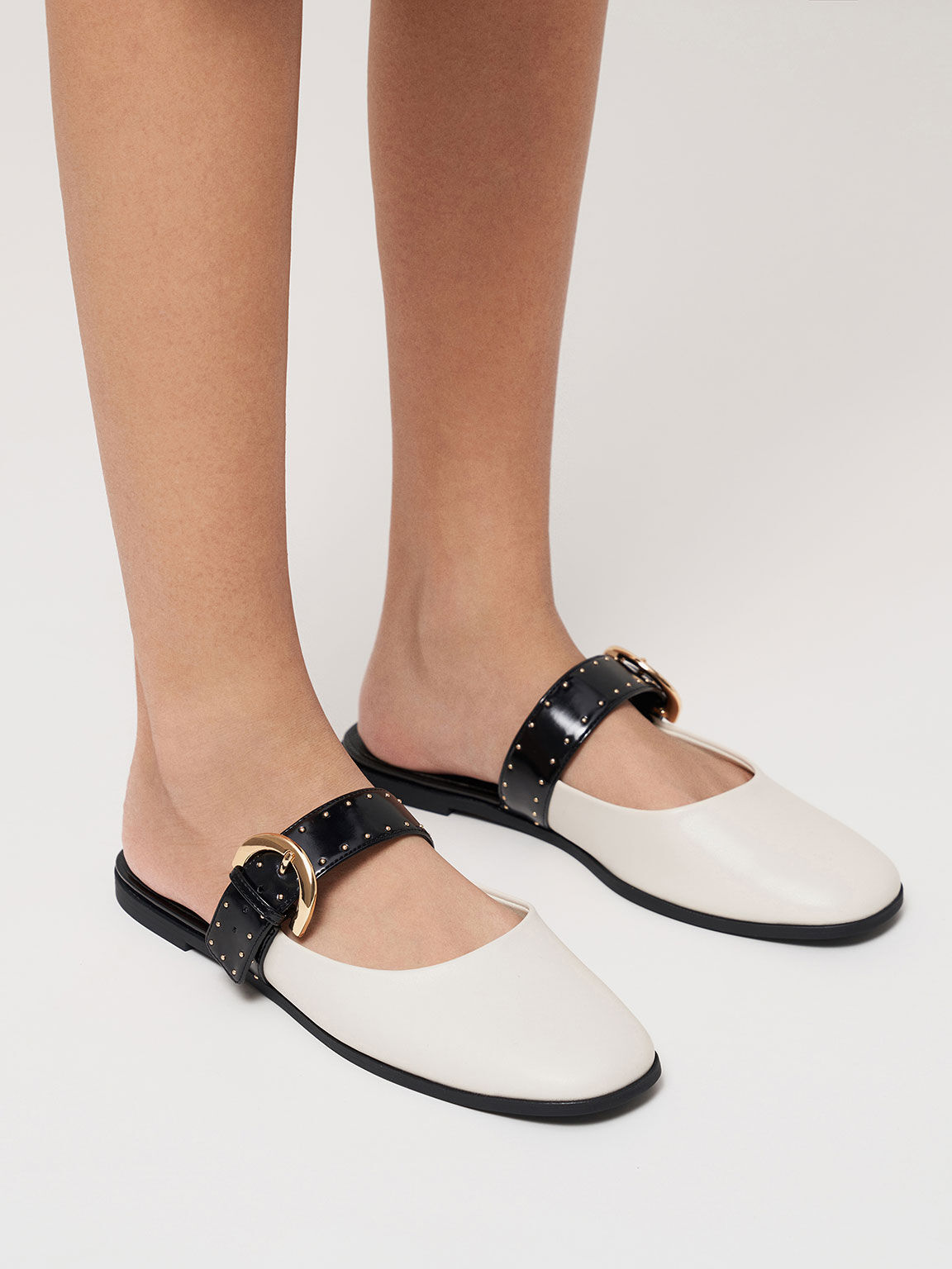 Charles and top keith flat mules