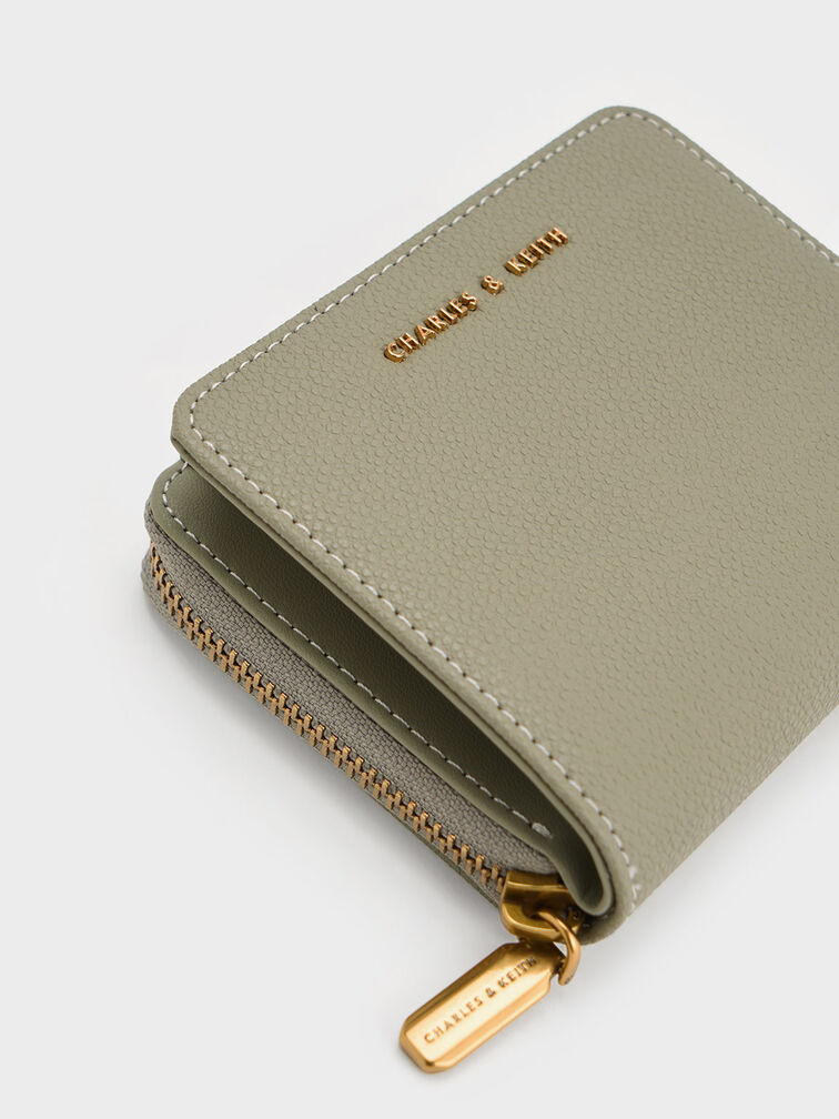 Classic Zip Mini Wallet, Sage Green, hi-res