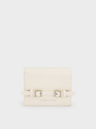 Sloane Chain-Handle Wallet, Cream, hi-res