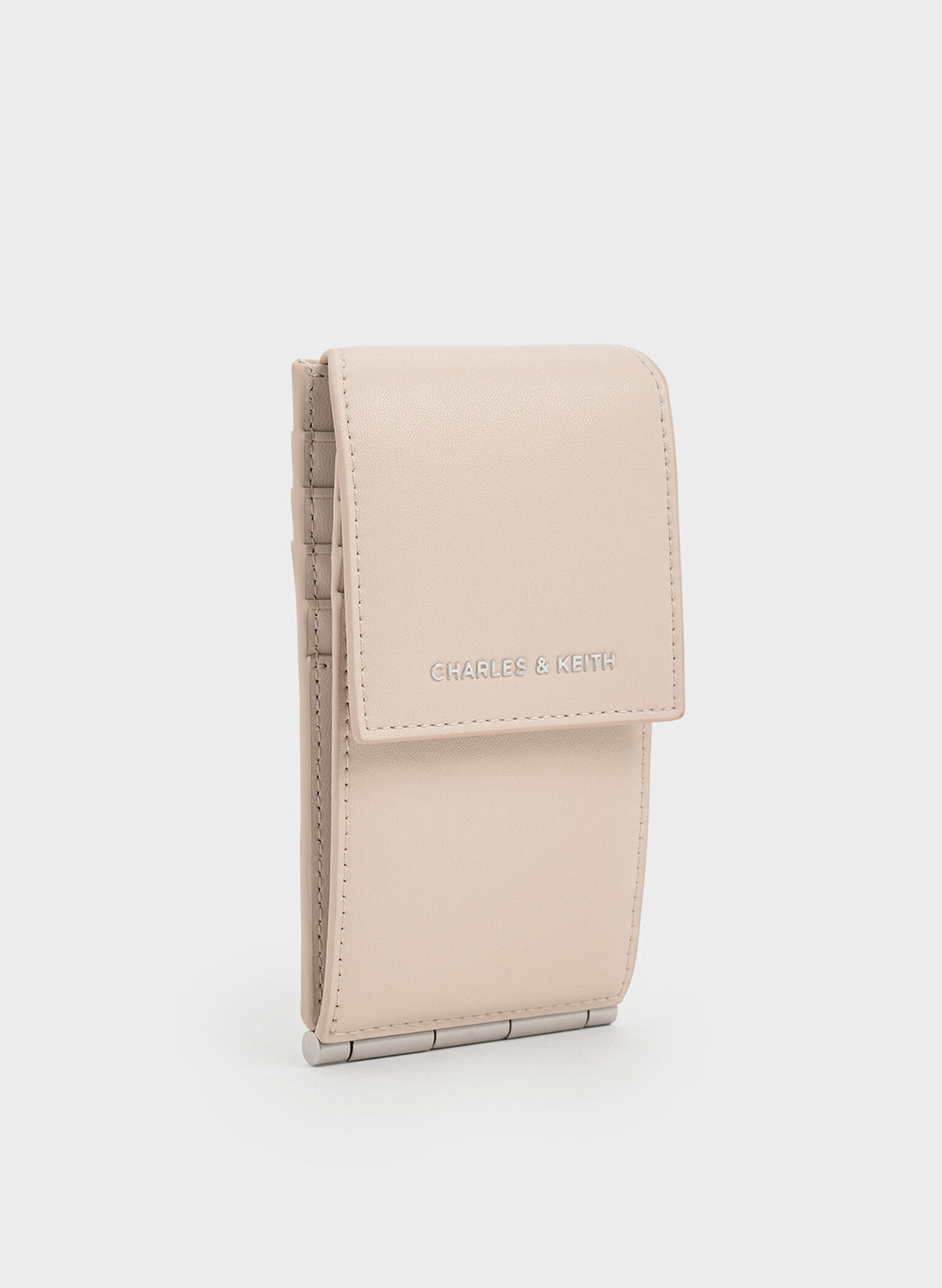 Calla Bi-Fold Side-Zip Card Holder, Oat, hi-res