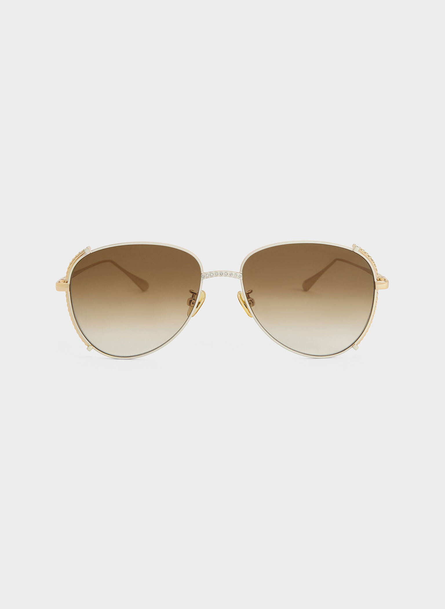 Aviator sunglasses Kate Spade Gold in Metal - 27088283