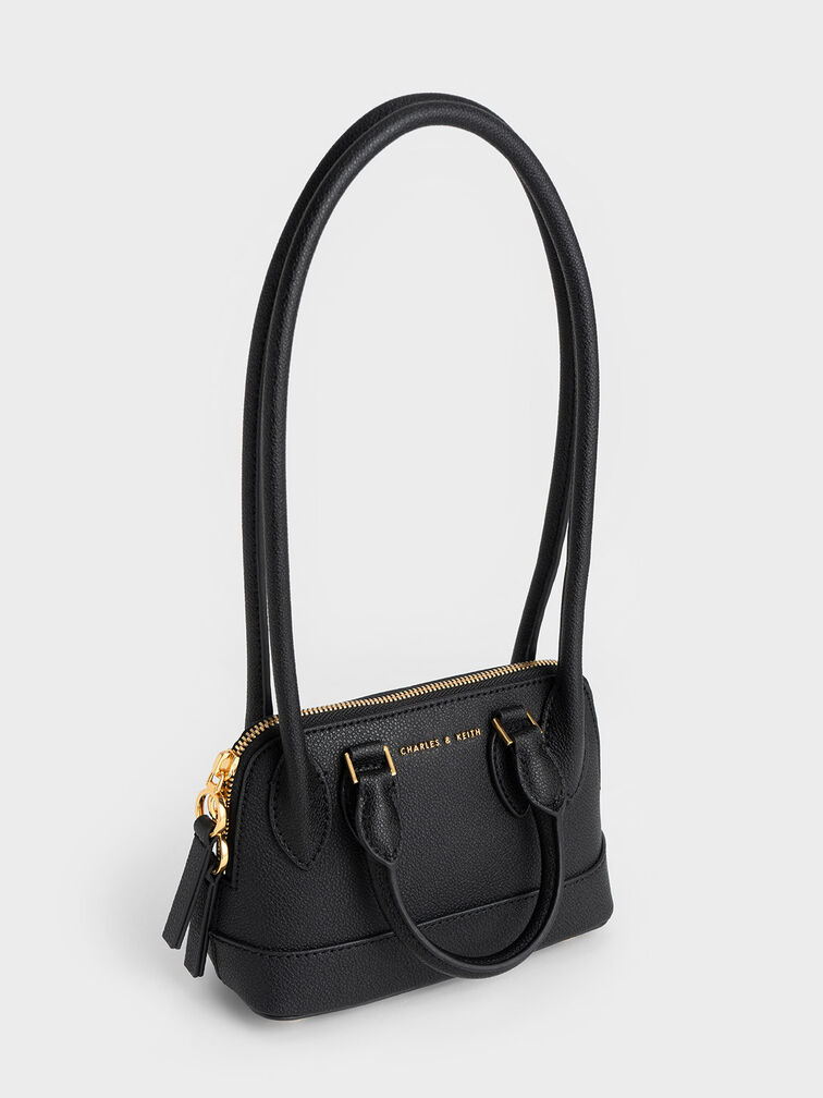 Harmonee Four Handle Handbag, Black, hi-res