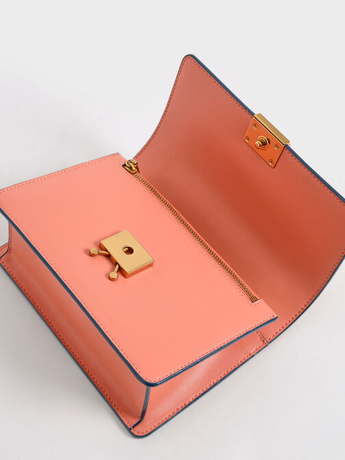 Twisty Shoulder Bag, Orange, hi-res