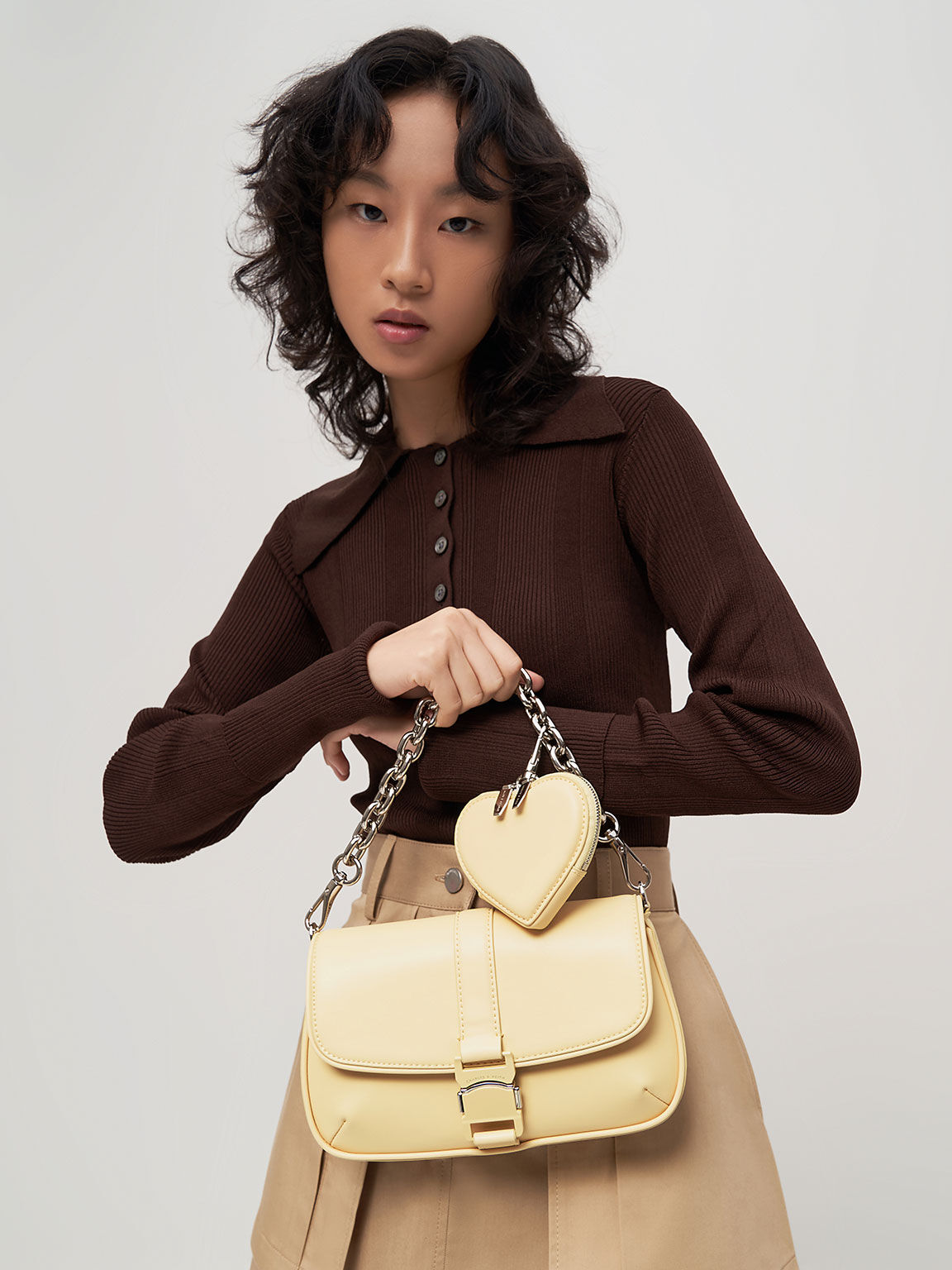 Zetta Belt Buckle Crossbody Bag, Butter, hi-res