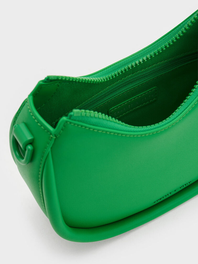 Lana Curved Shoulder Bag, Green, hi-res