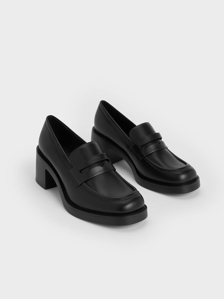 Hester Loafer Pumps, Black, hi-res