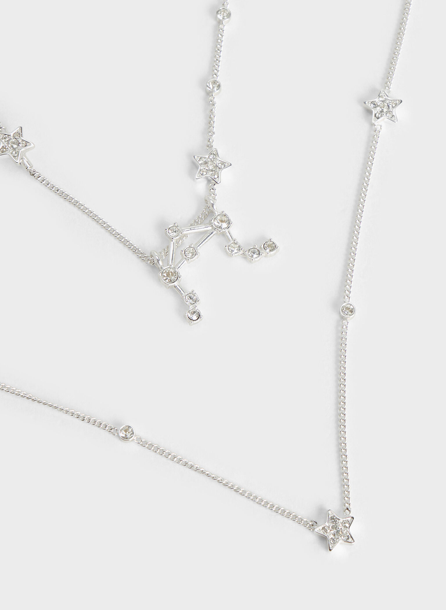 Libra Crystal Charm, Silver, hi-res