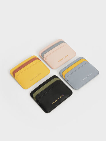 Two-Tone Multi Slot Card Holder, Mustard, hi-res