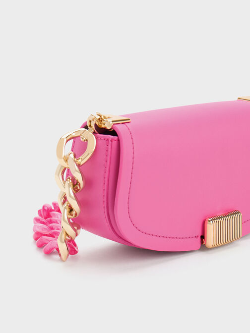 Sonnet Two-Tone Chain Handle Shoulder Bag, Pink, hi-res