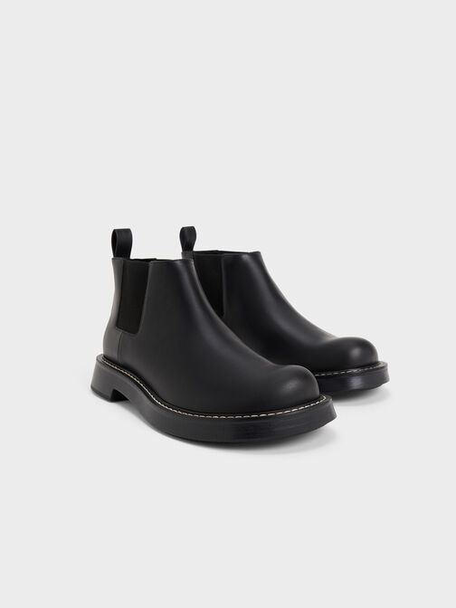 Penelope Pull-Tab Chelsea Boots, Black, hi-res