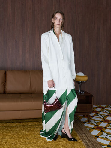 Sac ajustable à sequins Jesmyn, Bordeaux, hi-res