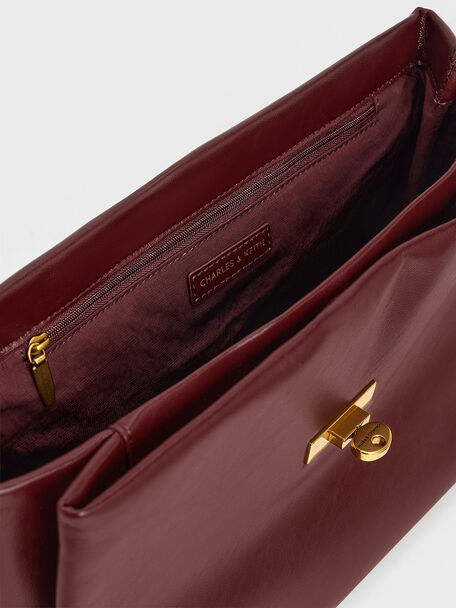 Bolso satchel con asa superior Kerry, Ciruela de mora, hi-res