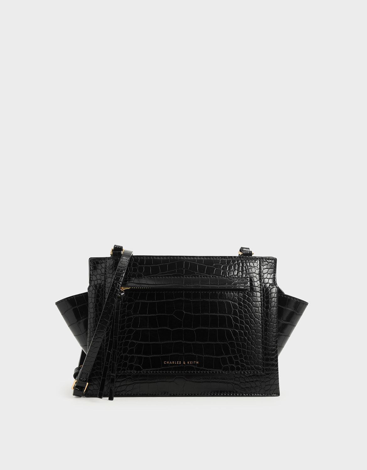 black croc effect bag