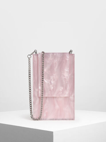 Resin Clutch, Pink, hi-res